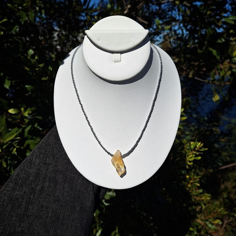 Citrine, Hematite Necklace ~ Handcrafted Jewelry